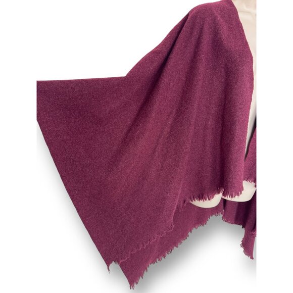 Liz Claiborne Rose Blanket Shawl Wrap Poncho Fall Winter Scarf Gypsy Bohemian - Picture 3 of 7